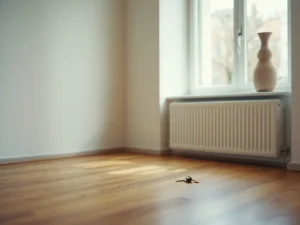 Leere Mietwohnung, besenrein zur Übergabe vorbereitet
